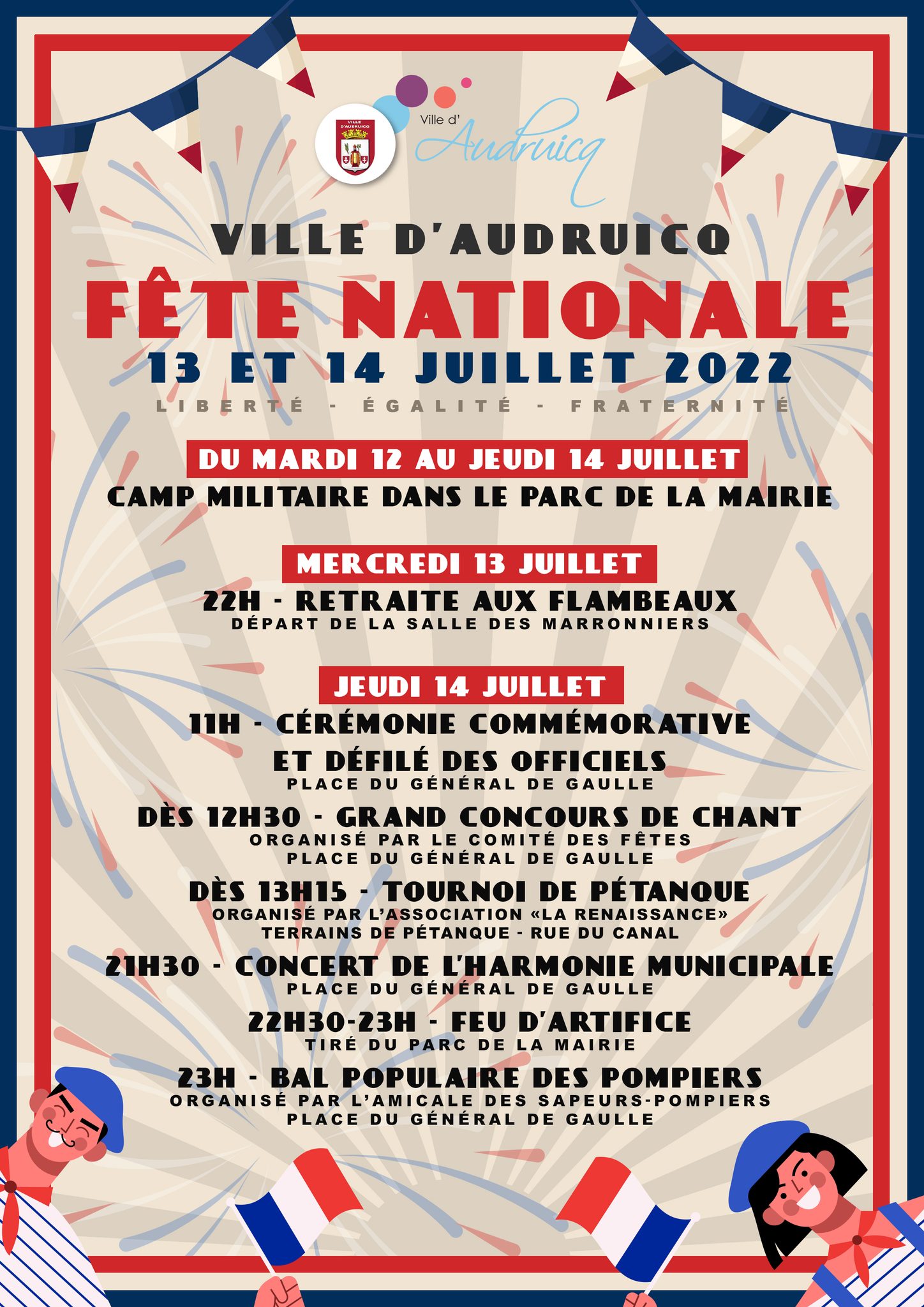 Fête Nationale du 14 juillet 2022 Ville d'Audruicq